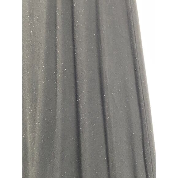 EILEEN FISHER Dress XS Stretch Rayon Jersey Surplice Tank Maxi Shirred Black USA - Picture 9 of 16